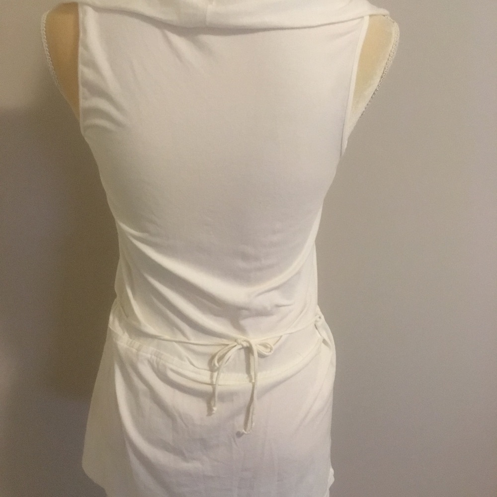 Anthropologie Ella Moss White Peplum Style Blouse - Picture 3 of 3